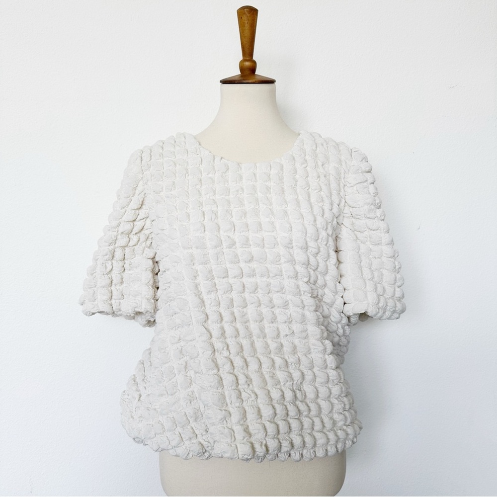 EENK S is for Somewhere Puffy Checkered Blouse